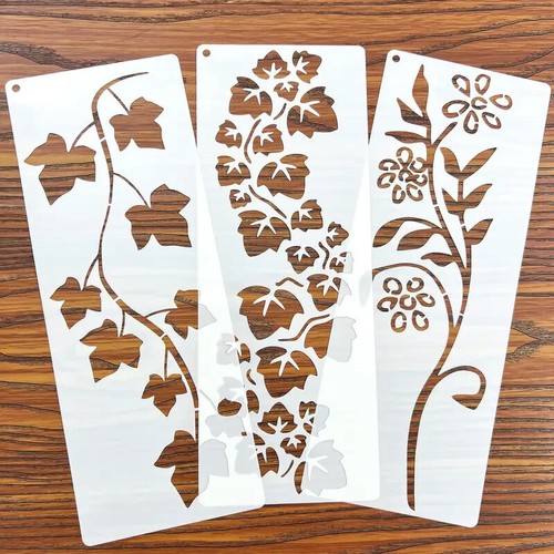 Border leaf stencil reusable - leaf,
