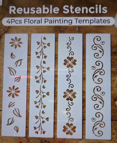 4pcs floral border designs - border,