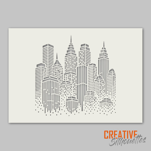 Cityscape skyline stencil - skyline,