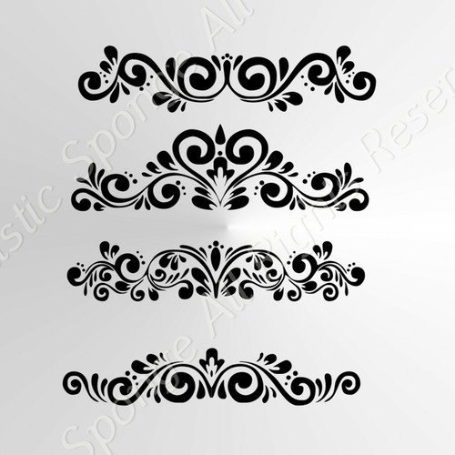 Set baroque ornament - of,