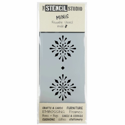 Indian star border stencil - star,