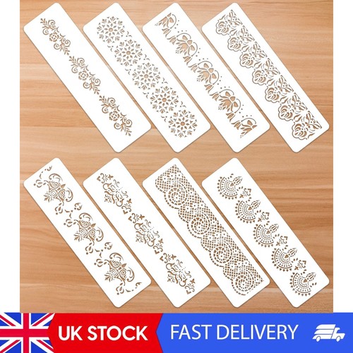 Piece flower border stencils - border,
