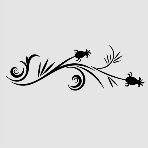 Thistle floral border - thistle,