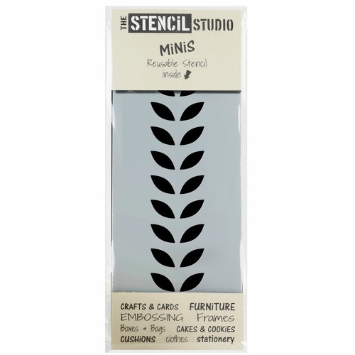 Stencil minis leaf border - stencil,