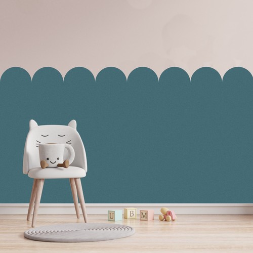 Scallop edge border stencil - edge,
