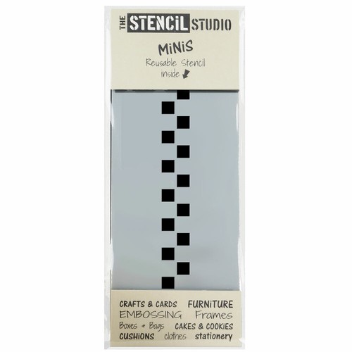Checkers border stencil - stencil, minis