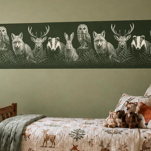 Repeating woodland animals - woodland,