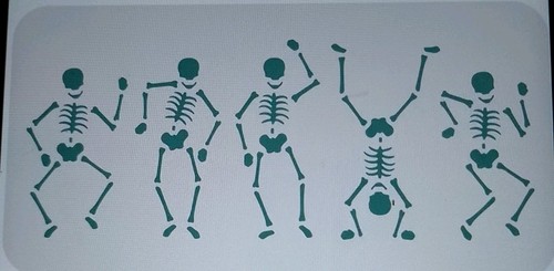 Dancing skeletons border - skeletons,