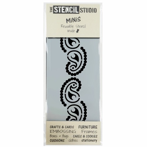 Stencil minis paisley border - -paisley,