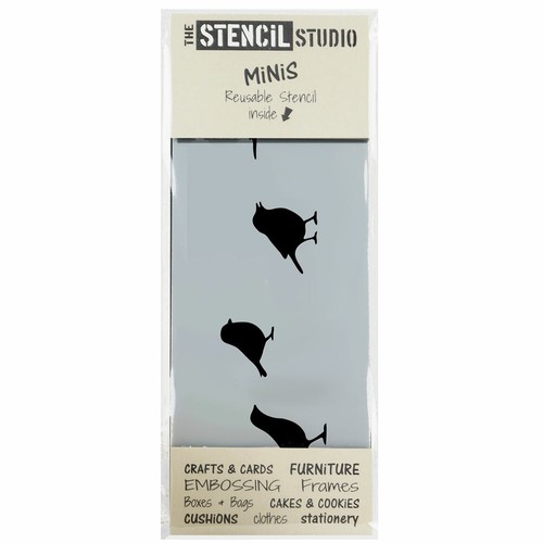 Stencil minis birds border - minis,