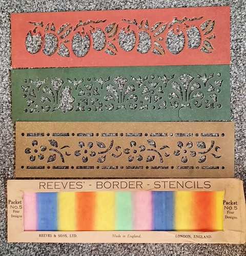 Vintage reeves border stencils - vintage,