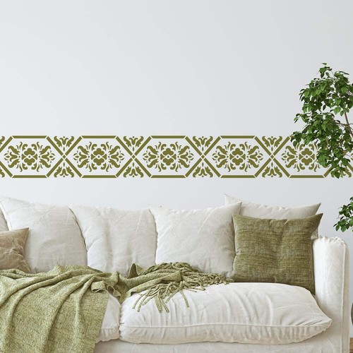Fabiola diamond border stencil - border,