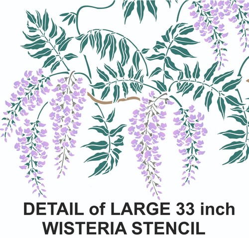 Mylar wisteria stencil large - wisteria,
