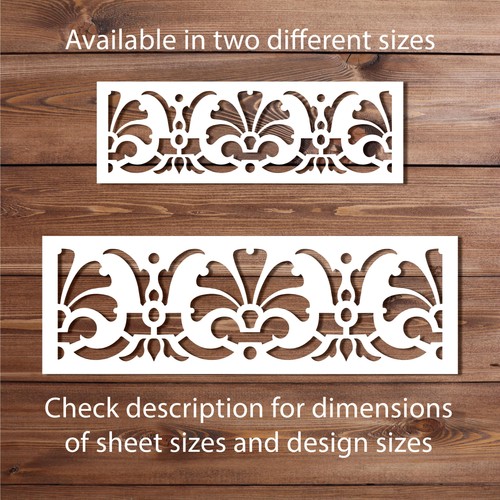Damask border stencil for - damask,