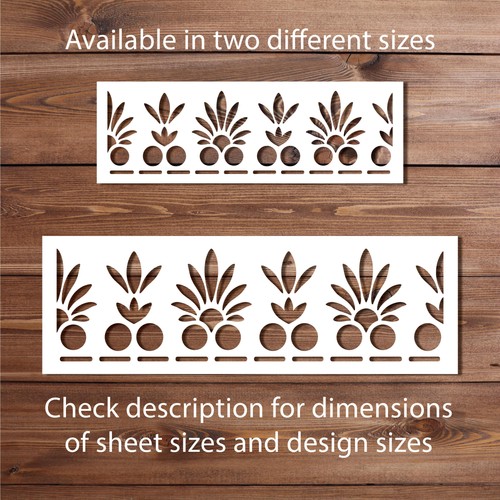 Greek palmette border stencil - border,
