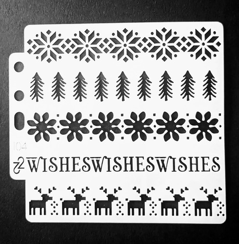 Stencil 5 christmas - stencil,