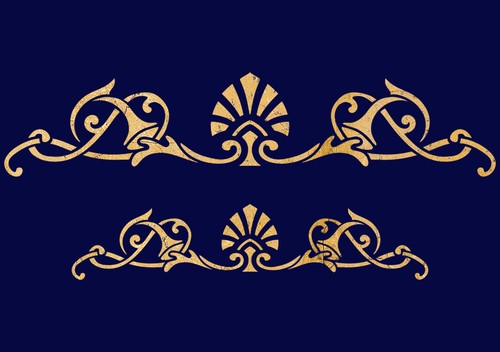 Floral stencil border paint - floral,