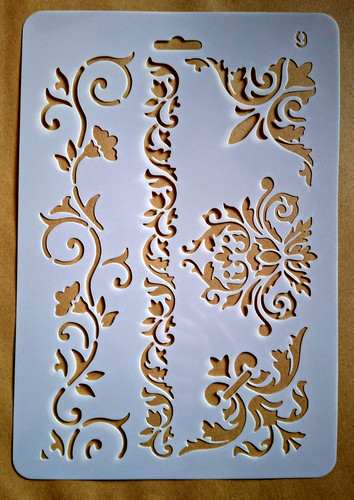 Flower borders stencil 5cm - borders,