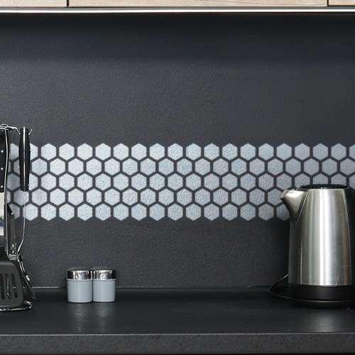 Honeycomb border stencil - honeycomb,