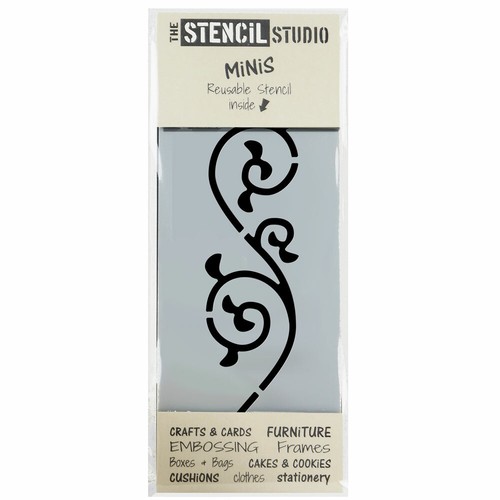 Scroll border stencil minis - scroll,