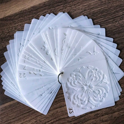 36x plastic diy hollow mandala - 36x,