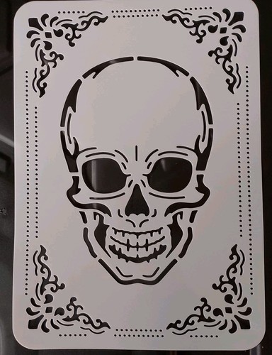 Plain skull border - skull,