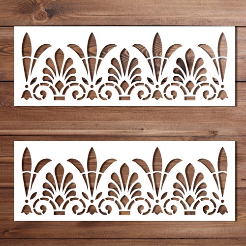 Art deco border stencil - border,
