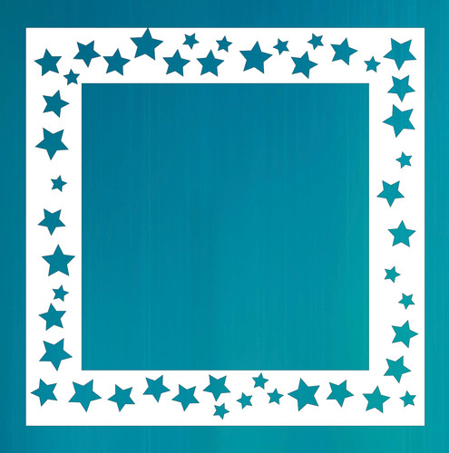 Star frame border mixed media - border,