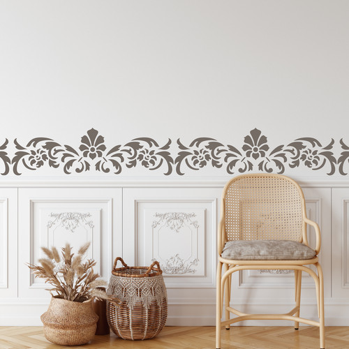 Eugenie floral border - floral, stencil