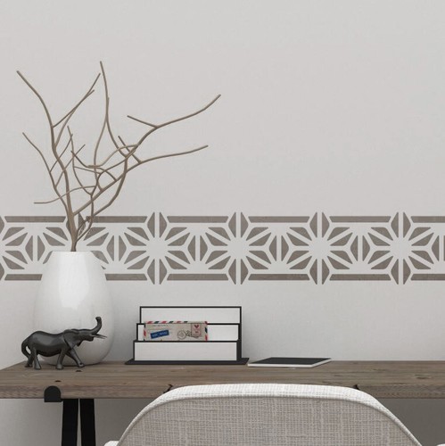 Asanoha pattern border - border, stencil