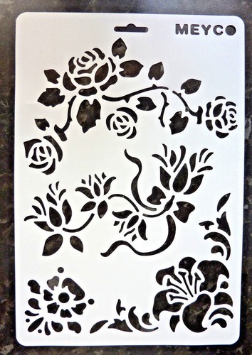 Large stencil rose flower - large,