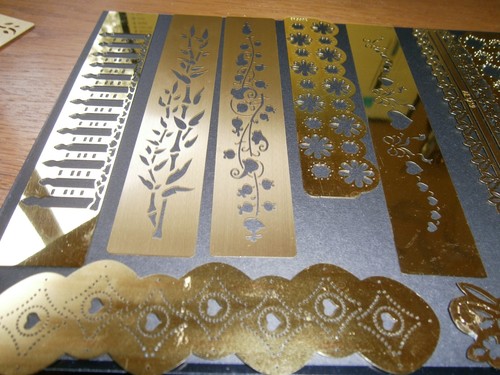 Brass stencils borders - brass,
