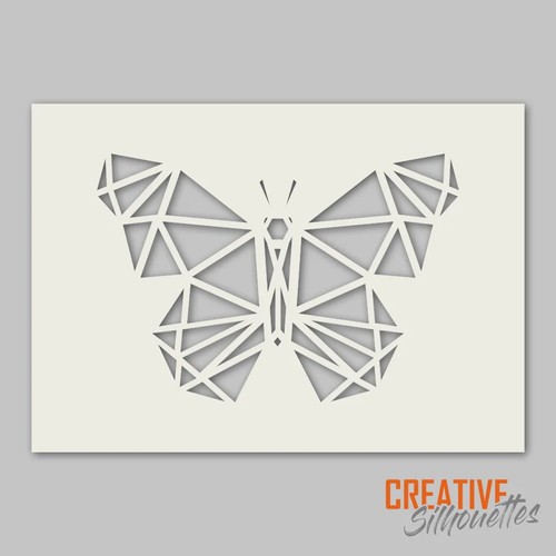Geometric butterfly stencil - geometric,