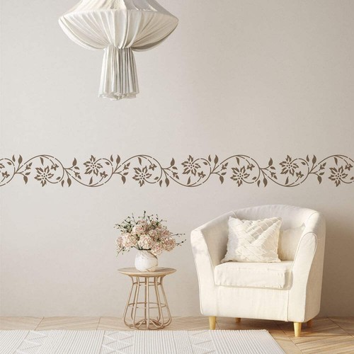 Classic floral border stencil - classic,