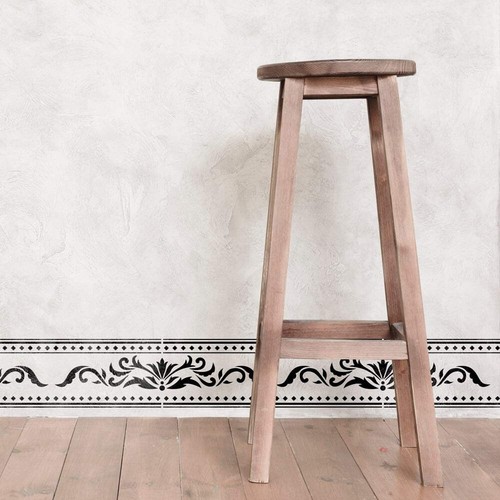 Diamond wall border stencil - border,