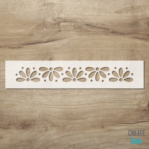 Misti border flowery stencil - , /